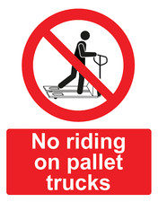No Riding The Pallet Trucks Adesivo Vinile Adesivo Sicurezza Salute Cartello Avviso Pallet Trucks price