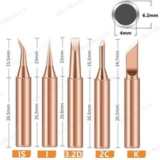 Set 5 pezzi punte per saldatore 900 m rame puro testa di ferro punte per saldatore Solder & Soldering Iron price
