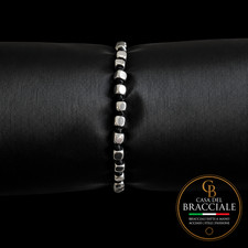 Bracciale Titan Steel - in acciaio e cordino nero annodato-Stile Spadarella Steel Bracciale price