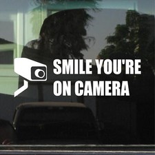 Adesivo vinile personalizzato sicurezza video Sorriso sei sulla telecamera decalcomania Camera Mobili Bebè price