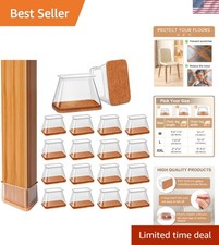28Pz Protezioni Pavimento Gambe Sedia Rettangolari per Pavimenti in Legno Duro Tappi Silicone... Camera Mobili Bebè price