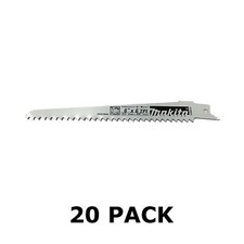 20 LAME SEGHETTO ALTERNATIVO MAKITA - TAGLIO LEGNO 150mm X 6 TPI - BJR182 BJR182Z Reciprocating Saw price