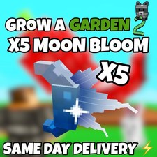 🟢 X5 Moon Bloom Seeds | 🪴 Grow a Garden 2  | Fast & Easy Seeds price