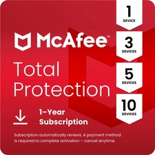 McAfee Protezione Totale 1, 3, 5 e 10 Dispositivo 1 Anno Rinnovo Automatico - Digitale Security Devices price