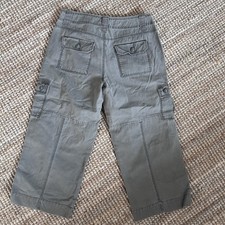 Reitmans Vintage 100% Cotton Cargo Pants Cropped olive Green Womens 90s Y2K Pantaloni Donna price