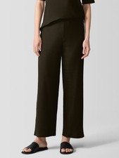 Eileen Fisher Pantalone a costine elasticizzato testurizzato gamba larga cropped taglia xl Pantaloni Donna price