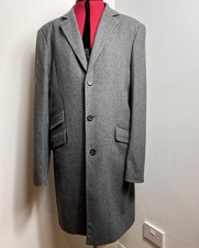 Peter Werth Uomo Grigio Giacca Lunga Tuta Soprabito 60% Lana UK M 42” MOD OTTIME CONDIZIONI Overcoat Uomo price