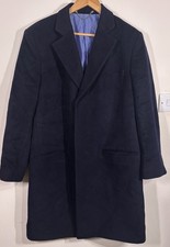Cappotto lungo Samuel Windsor uomo 38 lana e cashmere blu navy elegante Overcoat Uomo price