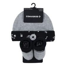Set bebè Converse 0-6 mesi cappello calze grigio nero regalo originale Set Abbigliamento Bebè price