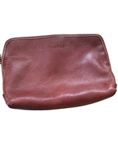 Vintage Cole Haan uomo pelle marrone DoppKit Italia anni 80-90 pelle ciottolata zip Uomo''s Handbag price