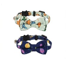 2 Confezioni/Set Collare per Gatti Staccabile con Carino Fiocco Cravatta e Campanella per Gattino Regolabile... Set Tie price