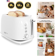 Tostapane 2 Fette, Tostapane Retro Ampia Fessura in Acciaio Inox con 6 Livelli di Doratura... Toasters price