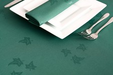 Tovaglioli e tovaglie verde foresta - Design foglie di edera (cotone damascato egiziano) Tablecloth price