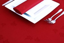 Tovaglioli e tovaglie rosse - Design foglie di edera (cotone damascato egiziano) Tablecloth price