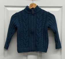 Maglione cardigan full zip Gymboree blu acqua confetti maculato usato in ottime condizioni, taglia 4 Maglione & Cardigan & Maglieria Ragazzo price