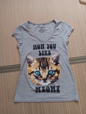 Bloccato "Come ti piace miagolio?" T-shirt gatto grafica T-shirt donna price