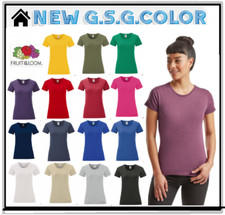 T-shirt donna Iconic 150 girocollo 100% cotone pettinato  fruit of the loom T-shirt donna price