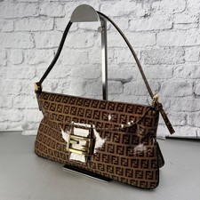 Borsa a tracolla Fendi Zucchino marrone tela Giappone usata 075532 Borsa Casual Donna price