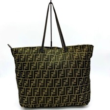 Borsa Fendi grande Zucca marrone nylon argento ferramenta A4 Giappone 075462 Borsa Casual Donna price