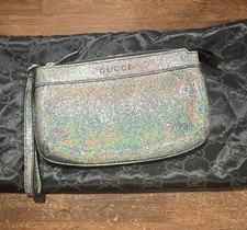 Gucci marsupio da polso donna iridescente oro glitter zip con cinturino da polso Borsa Casual Donna price