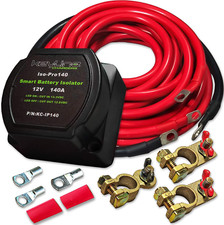 Relè Sensibile 12V 140 Amp Doppia Batteria Isolatore Tensione Doppia Batteria Kit NUOVO Caricabatterie & Kits price