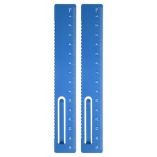 2 Pezzi Righello Dritto 15cm Metrico Segnalibro Clip Righello, Blu Ruler price
