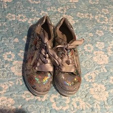 Scarpe da ginnastica Pavers Sparkly: argento metallizzato con lacci e zip, taglia 7/40 Scarpe casual donna price