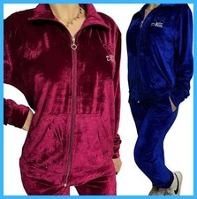 Tuta completa da donna ciniglia velluto sportiva ragazza tracksuit con zip M L Tracksuit Ragazzo price