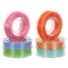 Pacchetto 6 rotoli di filamento PLA per stampante 3D - filamento pastello trasparente 1,75 mm Filament price