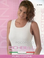 Canottiera a spalla larga da donna in cotone Richbell RH60 top canotta intima Canotta Top Donna price