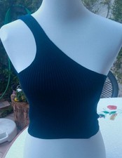 Suite Benedict - Top Monospalla Blu a Costine. Taglia Unica Canotta Top Donna price
