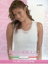 Canottiera a spalla larga da donna in cotone Richbell RH62 top canotta intima Canotta Top Donna price