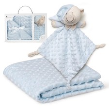 Interbaby PD001-01 Coperta A Bolle Per Bebè E Dou Dou Orso Blu - 720 g Coperta Bebè price