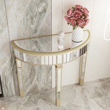 Tavolo consolle stretto semicerchio trucco specchio lucido resistente Dresser / Vanity Tavolo price