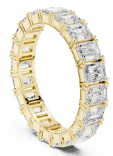 Anello di Fidanzamento Certificato 2,9 Ct Diamante Naturale Full Eternity Oro... Diamante Eternity Anello price