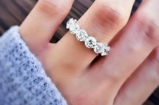 Anello Eternity  Con Diamanti In  Moissanite 7 Carati Diamante Eternity Anello price