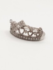 Anello Donna Argento 925 Principessa Regina Corona Zirconi Tipo Diamanti M. 20 Diamante Eternity Anello price