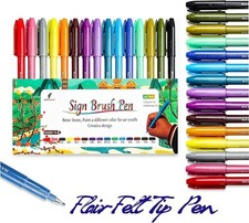 Penne a punta in feltro, 15 pezzi penna calligrafica penna flair punta fine (0,4 mm) assortite co... Chisel Tip (Calligraphy) Penna price