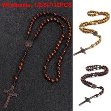 Rosary Cross Crucifix Wooden Beads Catholic Christian Traditional Wholesale Rosari price