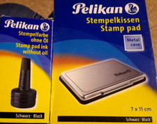 Pelikan Stamp Pad cuscinetto tampone timbri cm 7x11 e 1 flacone inchiostro nero Stamp & Inchiostro Pad price