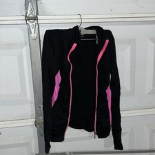 Tuta da ginnastica donna piccola Envya rosa e nera top manica lunga con cerniera Tracksuit Donna price