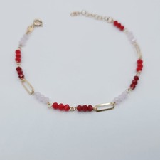 Bracciale Elegante Argento 925 Placcato Oro 18kt con Pietre Colorate... Oro Bracciale price