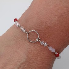 Bracciale Elegante Argento 925 Placcato Oro 18kt con Pietre Colorate... Oro Bracciale price