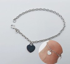 Bracciale Argento 925 Placcato Oro Bianco 18kt con Ciondolo Cuore Idea Regalo Oro Bracciale price