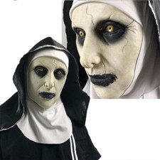 Maschera in lattice The Horror Spaventosa suora con foulard Valak Cosplay per costume Halloween... Headscarf price