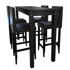 Legno di Pino Set Tavolino da Bar con 2 Sgabelli Neri Tavolo e Sedie vidaXL Dining & Cucina Tavolo price