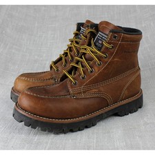 Stivali da lavoro Polo Sport Ralph Lauren uomo pelle marrone mocassino WB3013 taglia 8 B Stivali uomo price