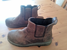 Stivali da lavoro antinfortunistici da uomo in pelle pieno fiore con parafango - taglia UK 9 Stivali uomo price