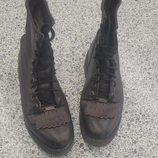 Stivali da lavoro uomo stringati Double-H pelle marrone kiltie gambo acciaio misura 7,5 D USA Stivali uomo price