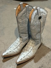 Stivali da cowboy Rayo De Plata in ecopelle di coccodrillo da uomo taglia 7,5/26,5 Mex e cintura Stivali uomo price